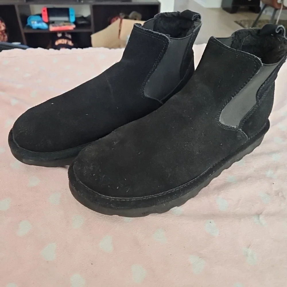 Bearpaw Marcus Men's Suede‎ Leather Water Resistant Bootie Black Chukka